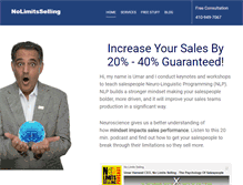 Tablet Screenshot of nolimitsselling.com